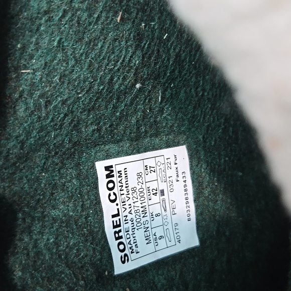 Sorel Mens 40179 Leather Insulated Line Duck Rubber Winter Boots Shoes Sz 9 - Picture 12 of 13